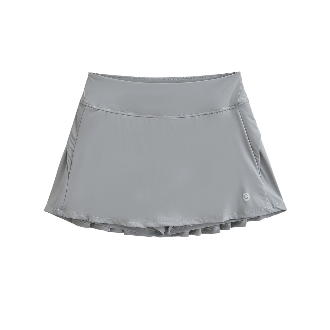 Damen Sportlicher Faltenrock mit integrierten Shorts Drune