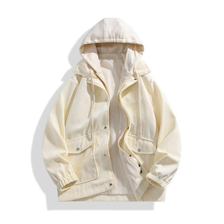 Damen Modische Überziejacke mit Kapuze Drune