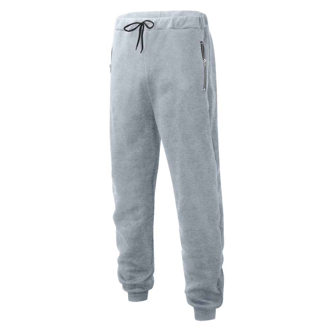 Herren nan komfortable Jogginghose mit elastischem Bund Kordelzug konisch zulaufenden Beinen und seitlichen Reißverschlusstaschen Drune
