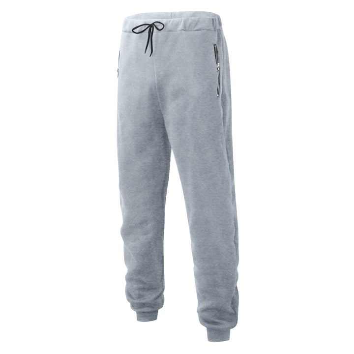 Herren nan komfortable Jogginghose mit elastischem Bund Kordelzug konisch zulaufenden Beinen und seitlichen Reißverschlusstaschen Drune