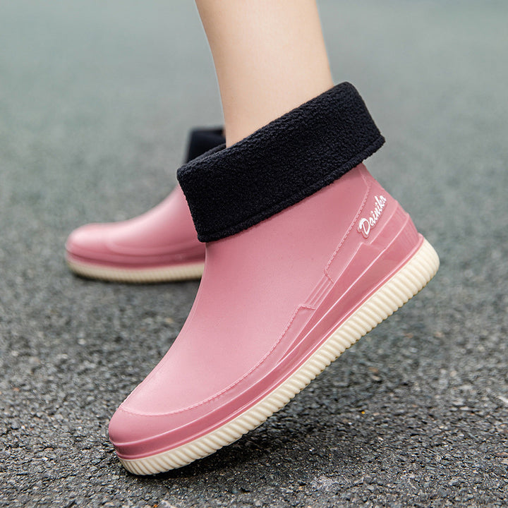 Damen Wasserdichte Kurzschaft-Gummistiefelette mit stoßdämpfender EVA-Sohle Drune