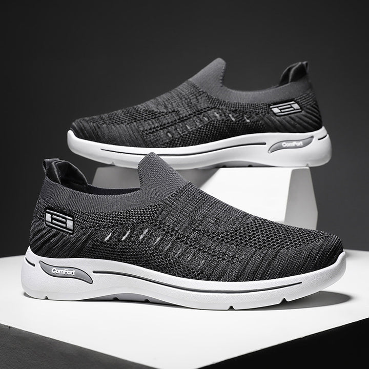 Damen nan ultraleichter gestrickter Slip-On Walking-Sneaker mit nahtlosem Sockenschaft und dämpfender EVA-Comfort-Zwischensohle Drune