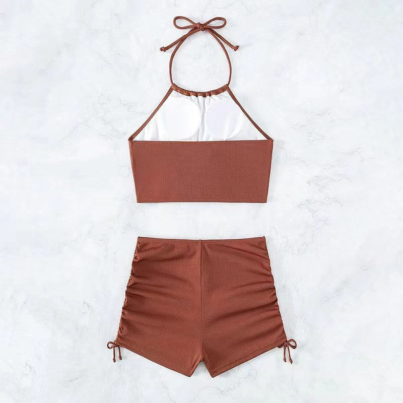 Damen Freizeit-Bikini-Set mit Raffungen Drune