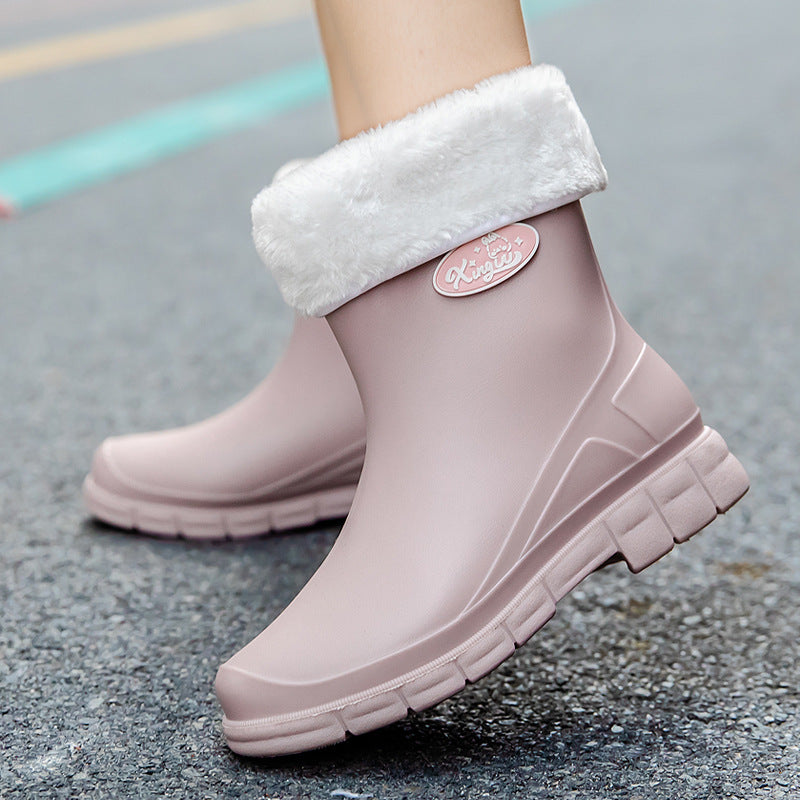 Damen Wasserdichte EVA-Ankle-Gummistiefelette mit rutschfester Profilsohle Drune
