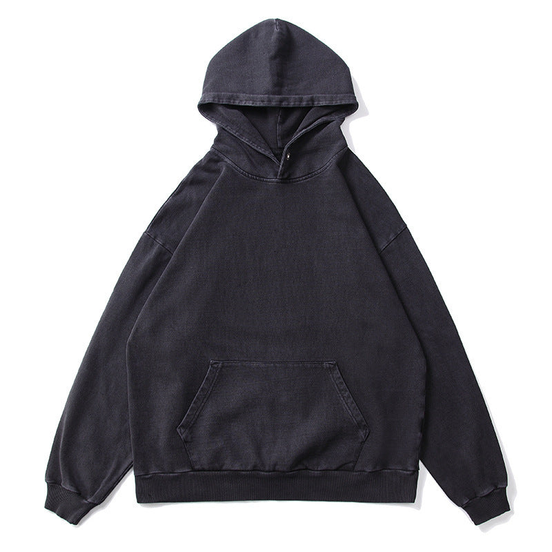 Unisex Oversize-Kapuzenpullover mit Kängurutasche und Vintage-Waschung Drune