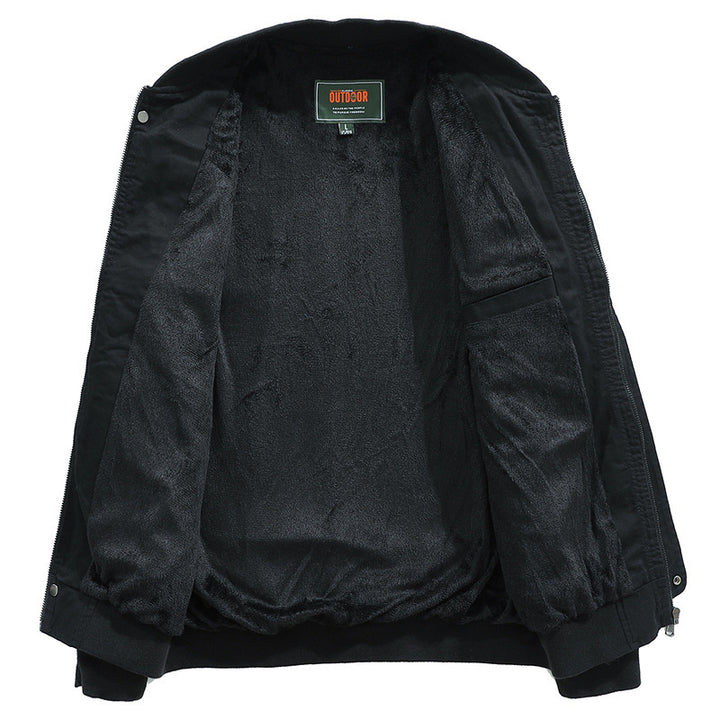 Herren Utility-Fieldjacke mit Stehkragen, D-Ring-Details und Reißverschlusstaschen Drune