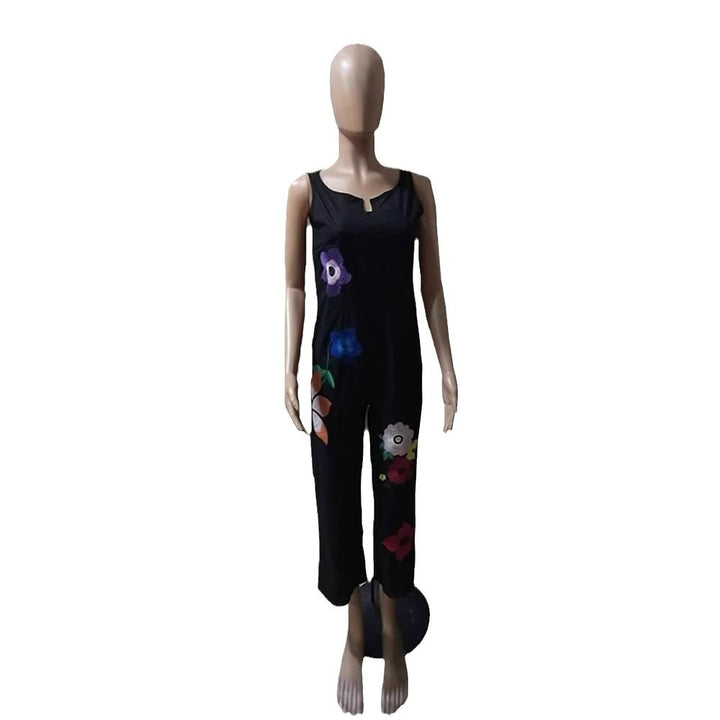 Damen Modischer Jumpsuit mit floralem Design und praktischen Taschen Drune