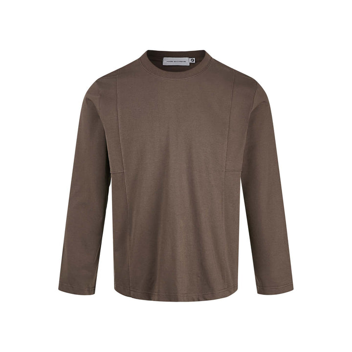 Unisex Technisches Langarmshirt mit Rundhalsausschnitt und nahtiertem Paneeldetail Drune