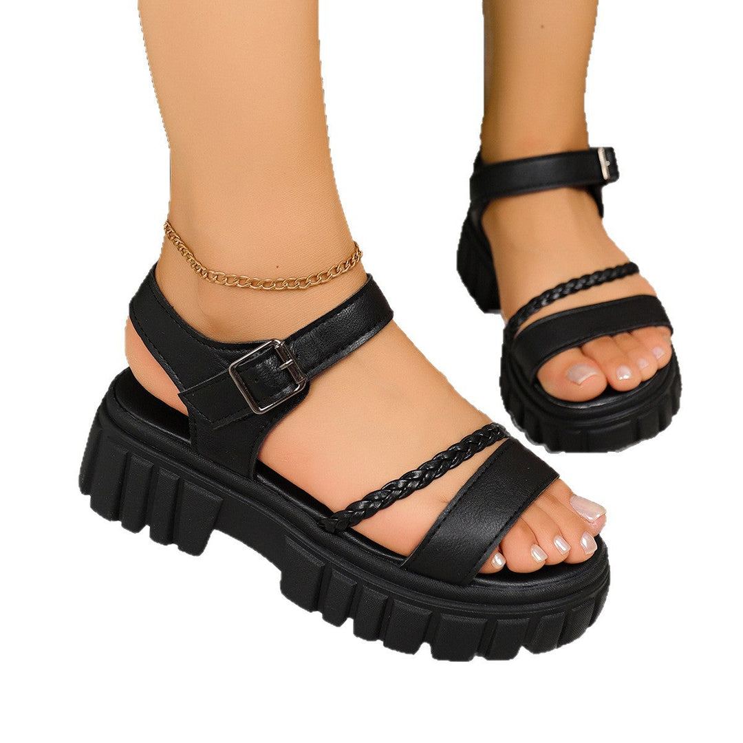 Damen Plattform Sandalen Drune