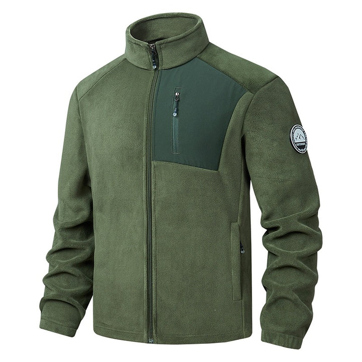 Herren Bequeme Fleecejacke mit Stehkragen Drune