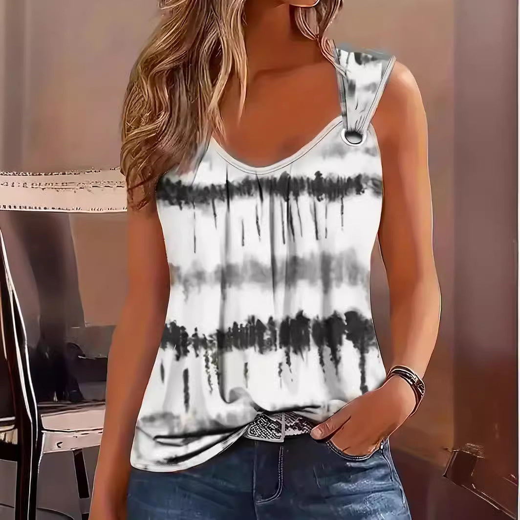 Damen trendiges Tanktop mit einzigartigem Farbverlauf und modischen Details Drune