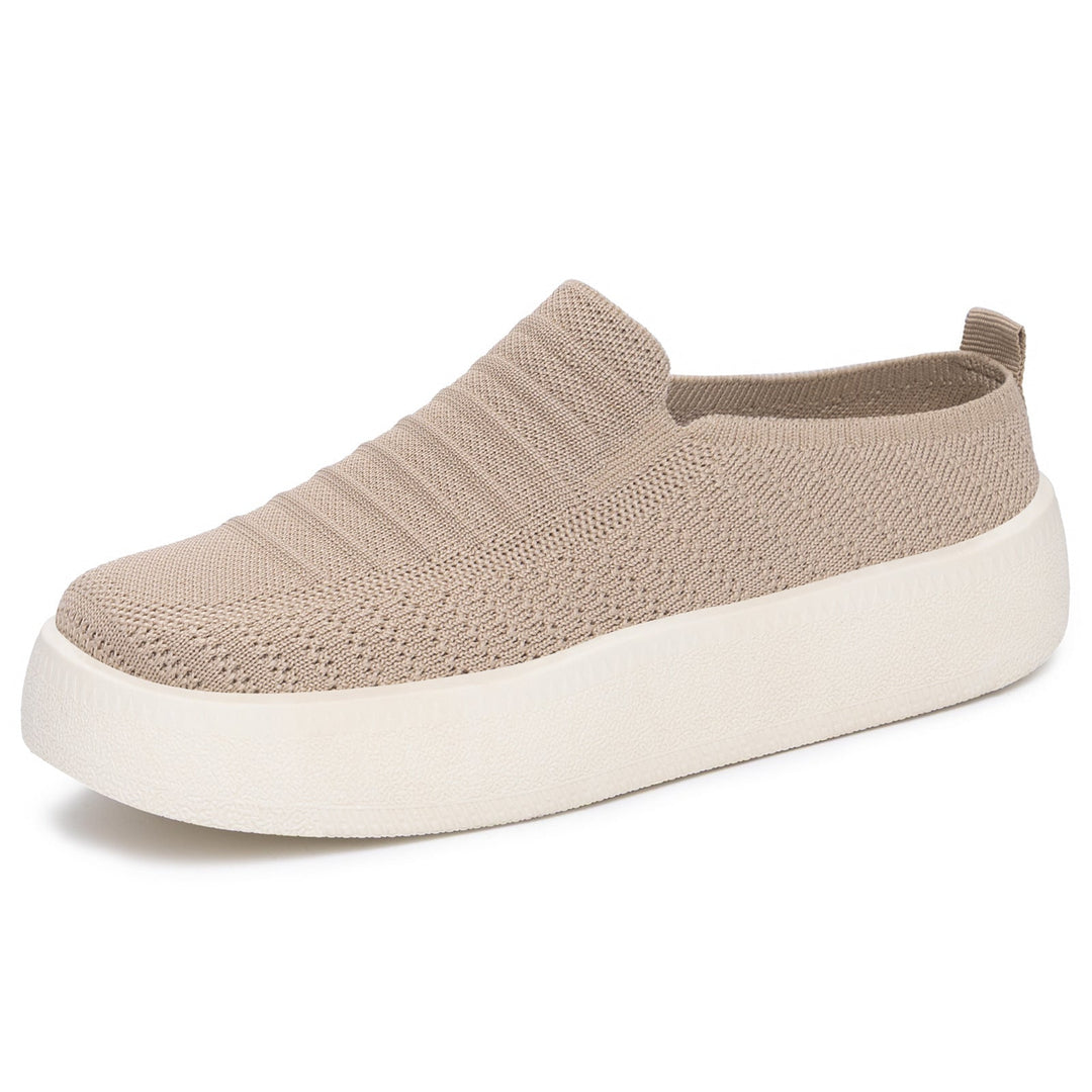 Damen Flexible Slip-On Sneaker mit elastischer Oberflächenstruktur Drune