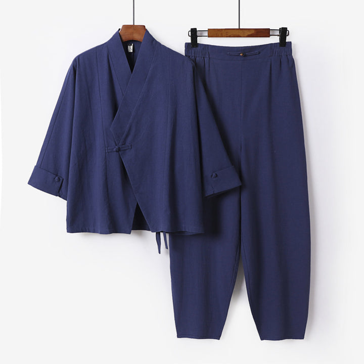 Herren Zen-inspiriertes Kimono-Loungewear-Set Drune