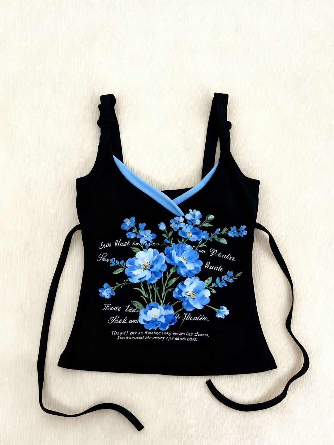 Damen-Top mit floralem Design und verstellbaren Trägern Drune