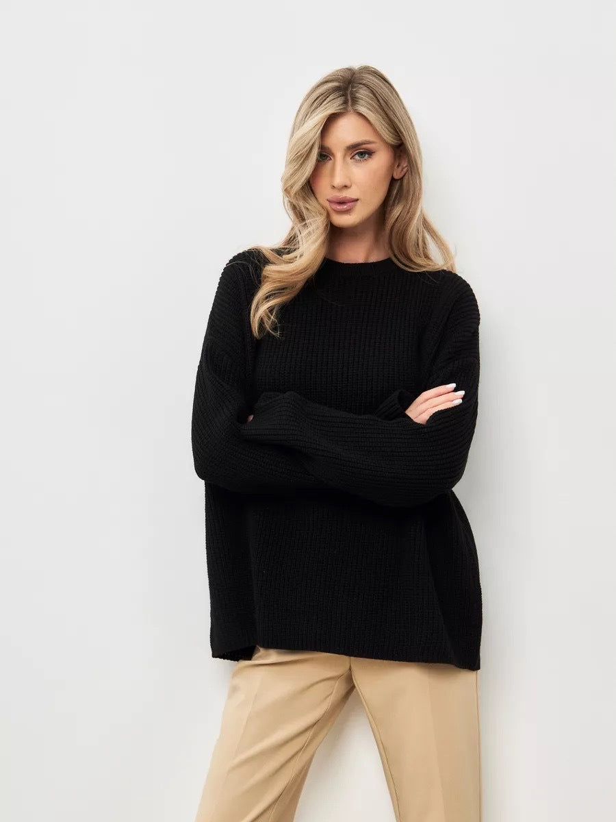 Damen Grobstrickpullover mit lässigem Schnitt und weichem Material Drune