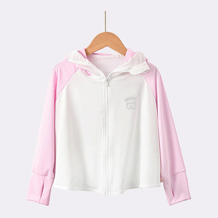 Mädchen leichte Sonnenjacke mit Kapuze Drune
