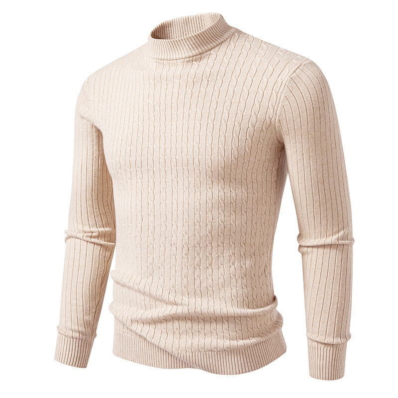 Herren Rollkragenpullover aus strukturiertem Strickmaterial Drune
