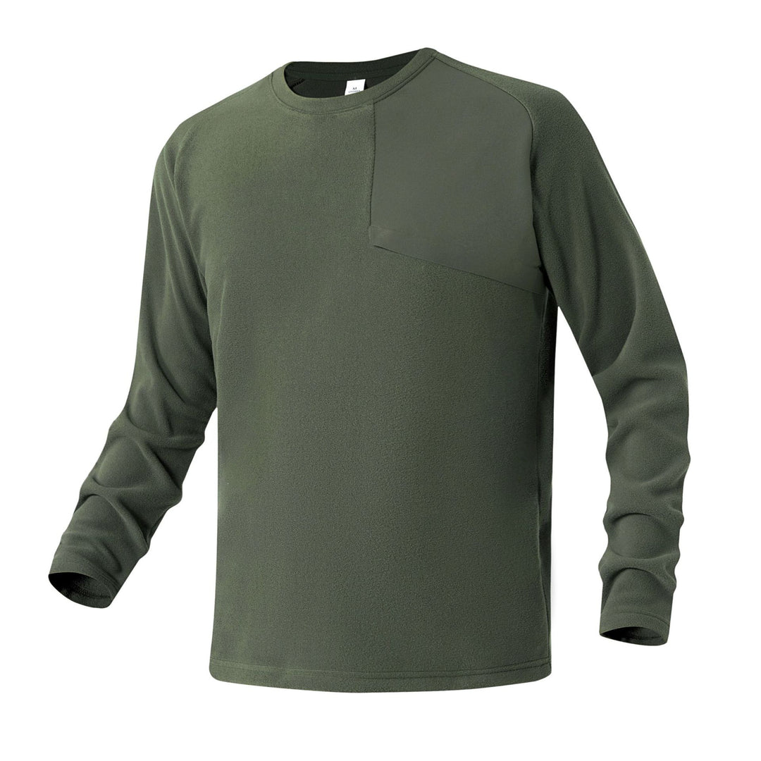 Herren Fleece-Langarmshirt mit asymmetrischer Brustpasse und leichtem Stretch Drune