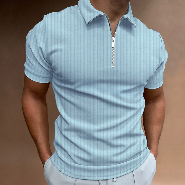 Herren Kurzarm Poloshirt mit Reißverschluss Drune