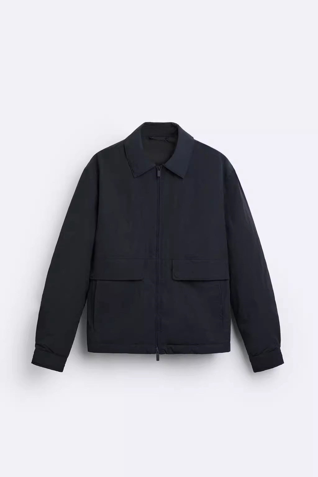 Herren Leichte Utility-Blousonjacke mit Hemdkragen und aufgesetzten Pattentaschen Drune