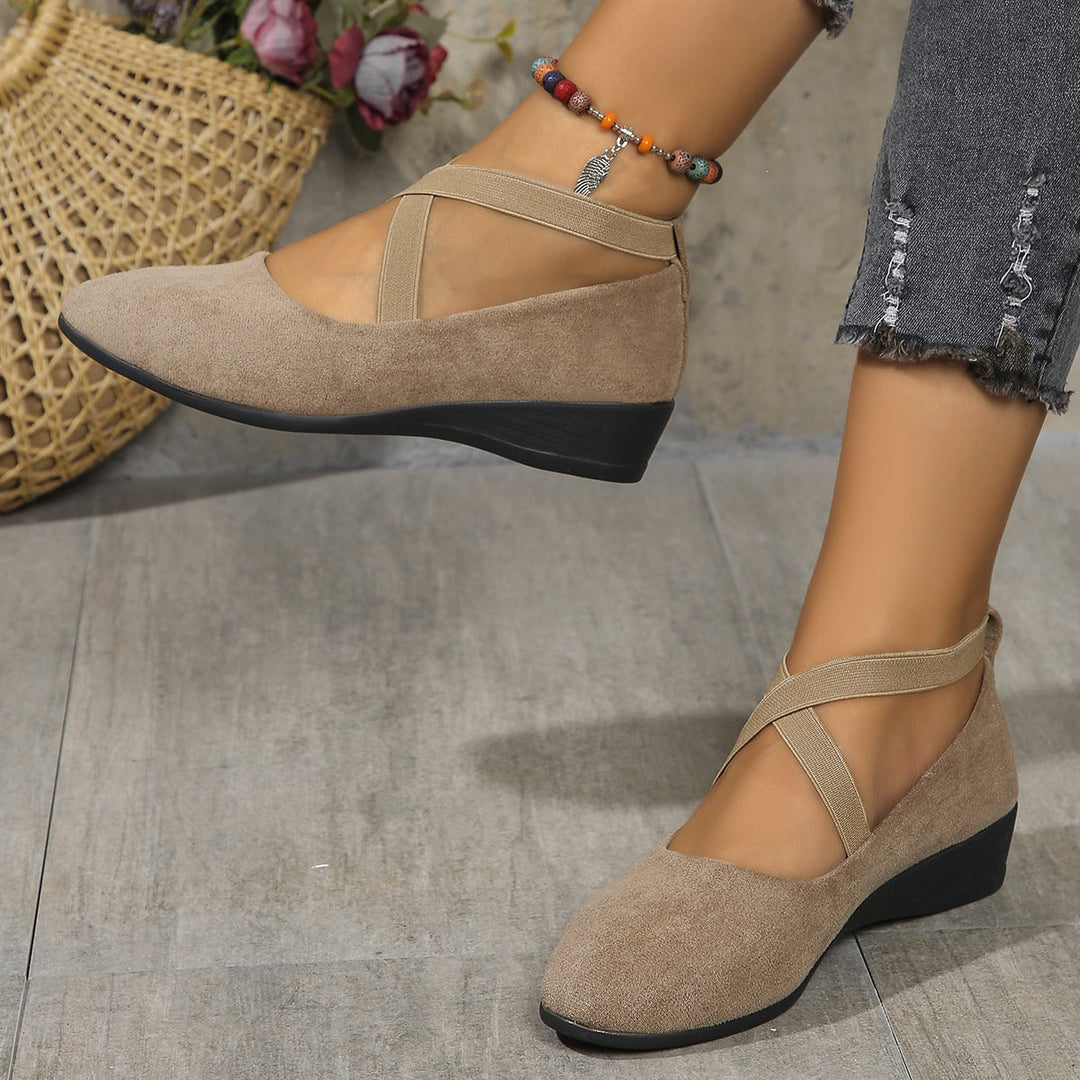 Damen modische und komfortable Ballerinas mit Glitzerelementen Drune