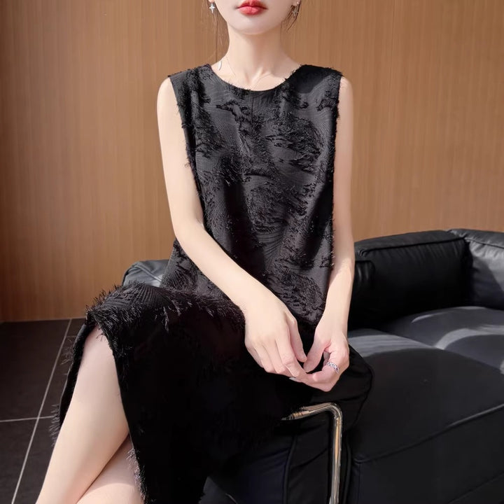 Damen Maxikleid aus luxuriösem, floralem Design Drune