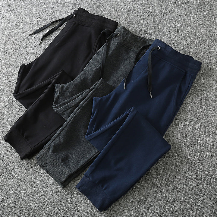 Herren Slim-Fit Fleece-Jogginghose mit elastischem Bund, Kordelzug und gekämmter Innenseite Drune