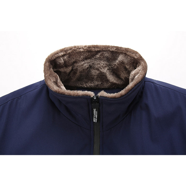 Herren Multifunktionale Steppjacke mit tiefem Kragen und weichem Innenfutter Drune