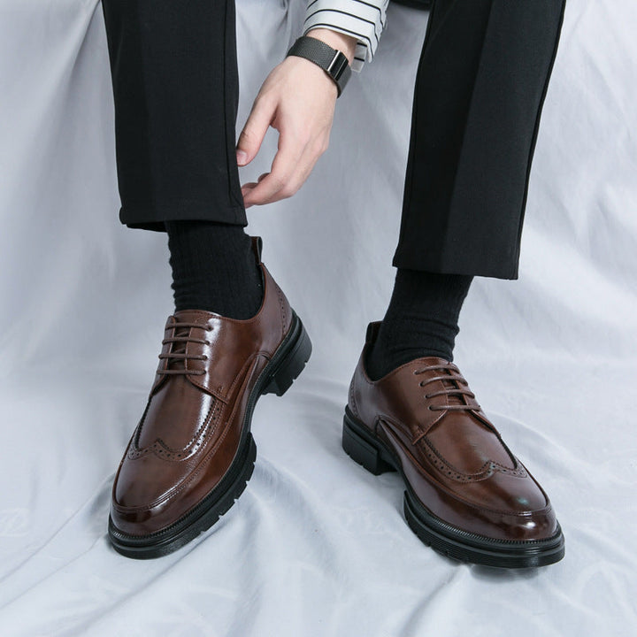 Herren Elegante Schnürschuhe aus hochwertigem Leder mit rutschfester Sohle Drune