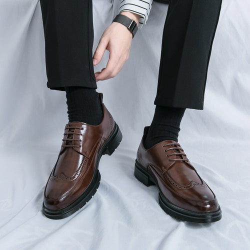 Herren Elegante Schnürschuhe aus hochwertigem Leder mit rutschfester Sohle Drune