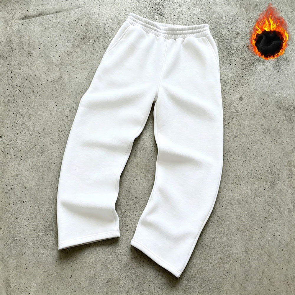 Unisex Thermo-Fleece-Jogginghose mit wärmender Innenbeschichtung, elastischem Komfortbund und geradem Bein Drune