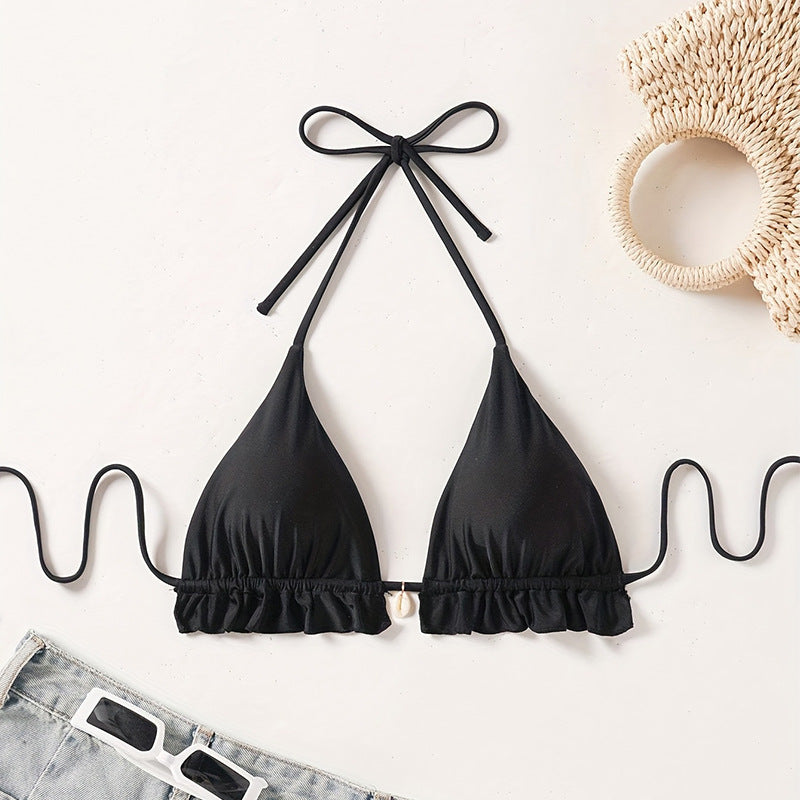 Damen Triangel-Bikini mit Rüschendetail Drune