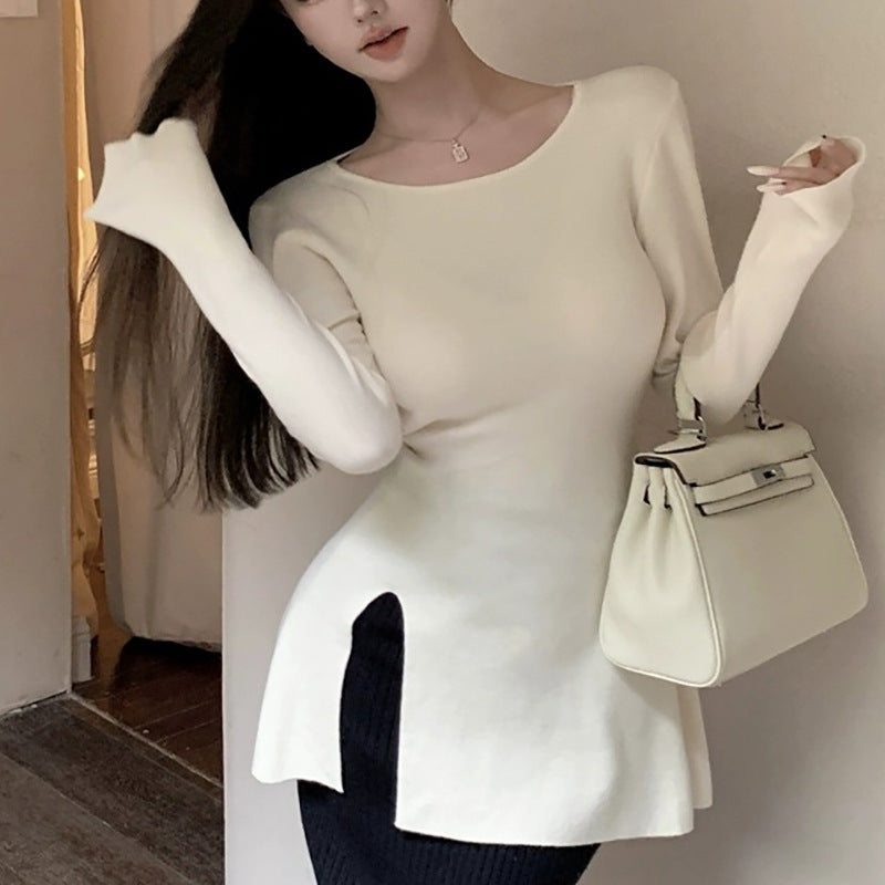 Damen Langarmoberteil mit asymmetrischem Schnitt und elegantem Detail