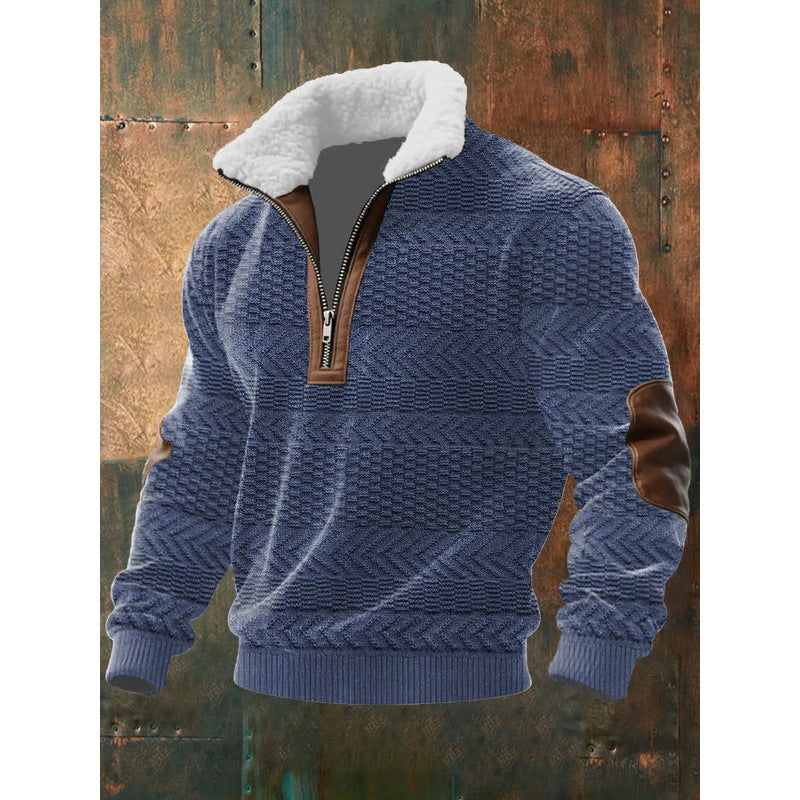 Herren Urbaner Fleece Pullover mit Baum-Motiv Drune