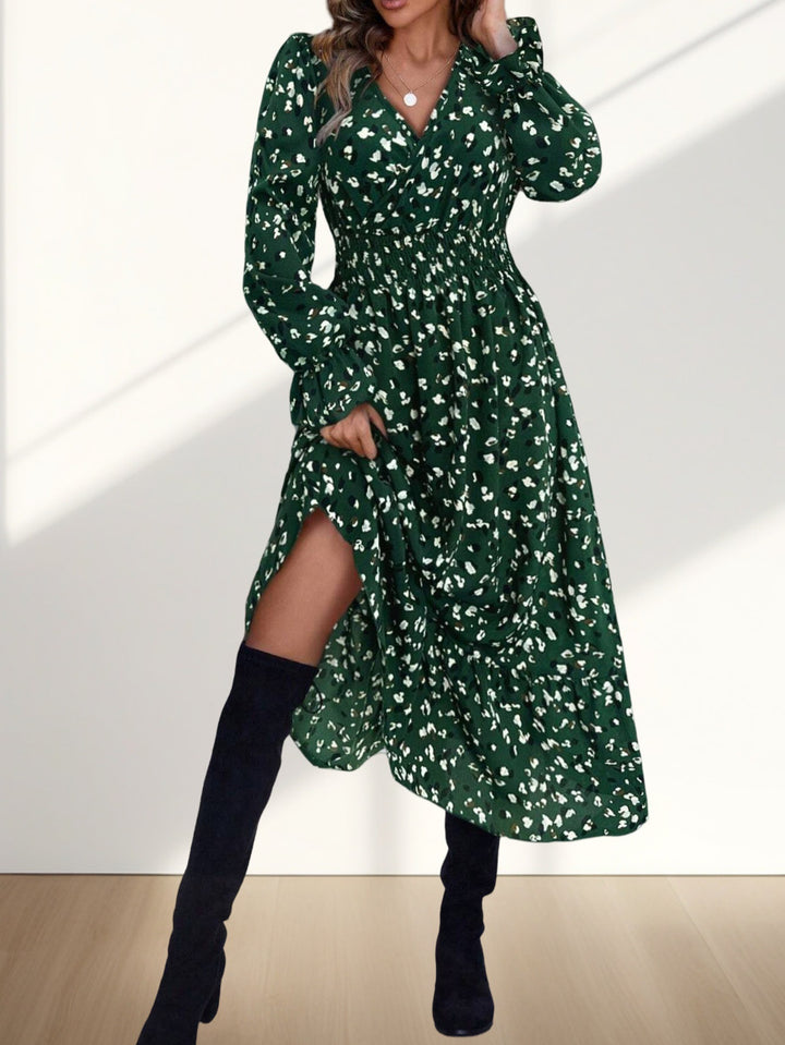 Damen Wickelkleid mit taillierter Passform und floralem Muster Drune