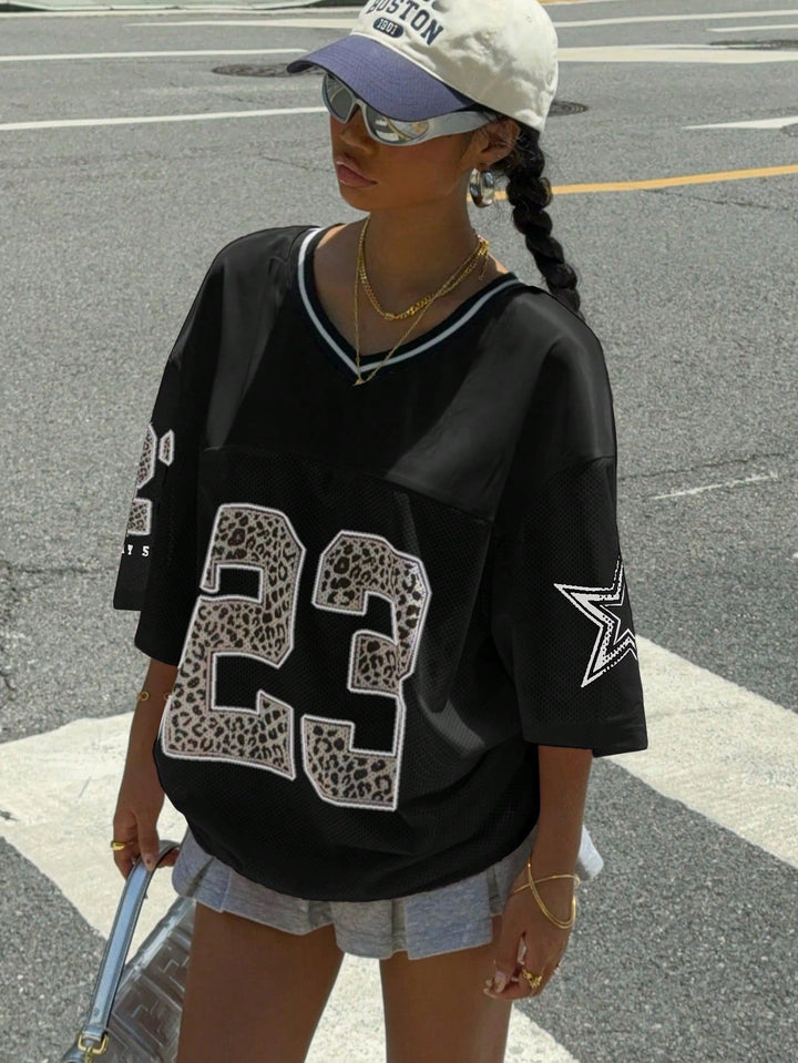 Drune | Jersey Shirt Mit Animal Print Sportlich, Trendy & Streetstyle Ready