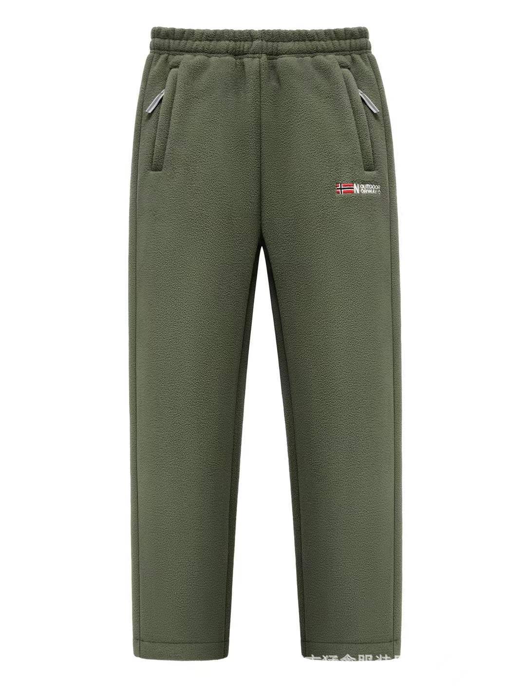 Damen Fleece-Hose mit elastischem Bund, Reißverschlusstaschen und Thermo-Innenfutter Drune