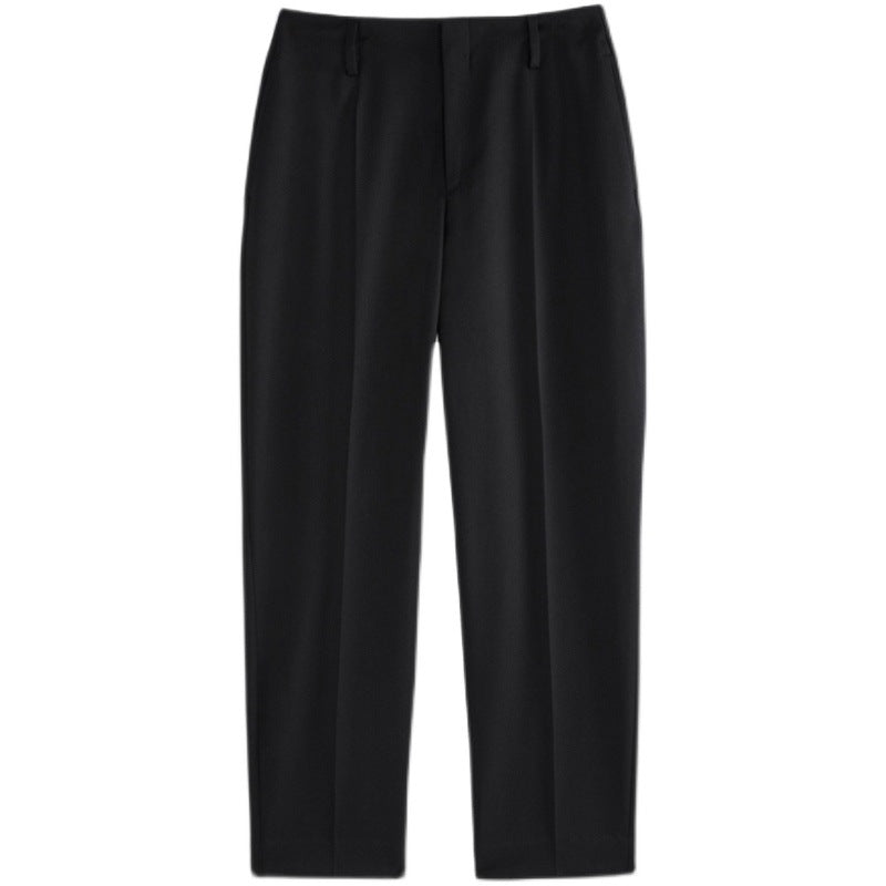 Damen elegante Anzughose mit hohem Bund und modischem Gürtel Drune