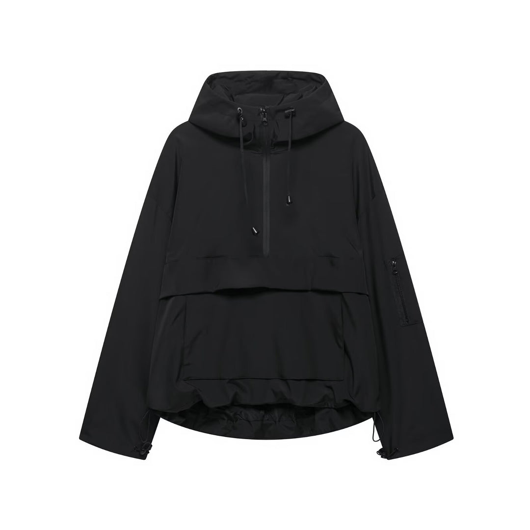 Damen lässige Übergangsjacke mit hohem Kragen und praktischen Taschen Drune