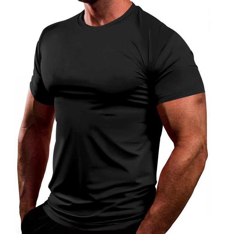 Herren Sportliches Basic T-Shirt aus atmungsaktiver Baumwolle Drune