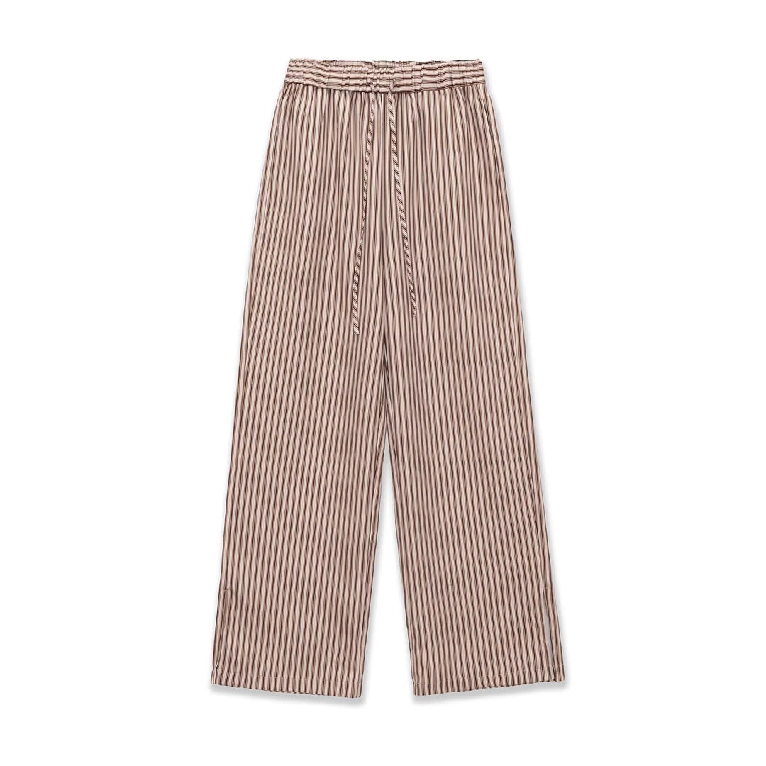 Damen Weite Culotte-Hose mit elastischem Bund und Streifenmuster Drune