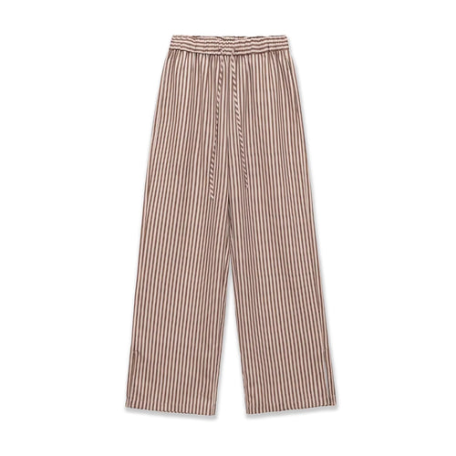 Damen Weite Culotte-Hose mit elastischem Bund und Streifenmuster Drune