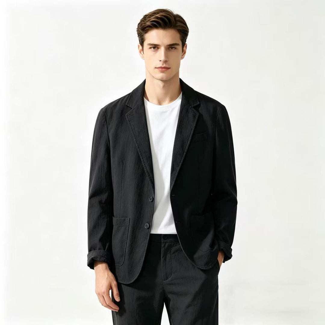 Herren nan leichter Leinenblazer mit modernem Slim-Fit Schnitt Drune