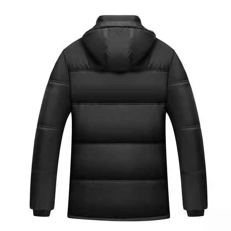 Herren modische Steppjacke mit kuscheligem Innenfutter und verstellbarem Kapuzenkragen Drune
