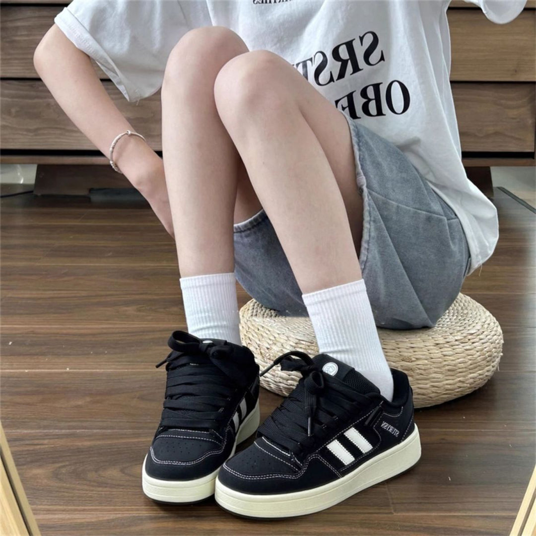 Damen Sneakers im urbanen Retro-Stil mit gepolsterter Innensohle und rutschfester Laufsohle Drune