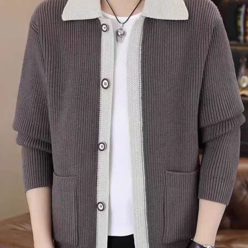 Herren Strickjacke mit praktischem Button-Up-Design Drune