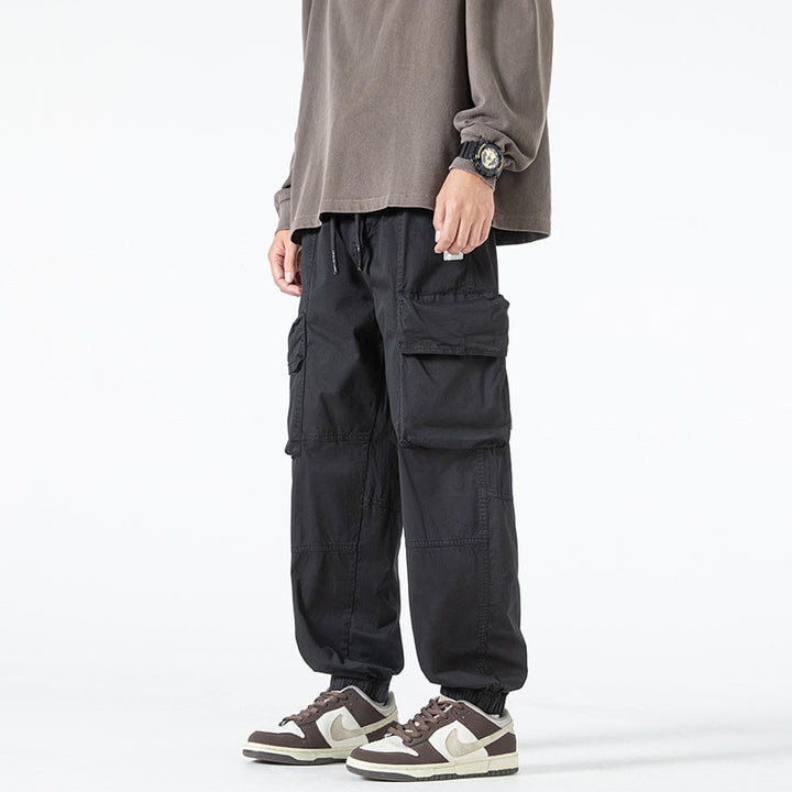 Herren Utility-Cargo-Jogginghose im Workwear-Look mit Tunnelzugbund und elastischen Beinabschlüssen Drune