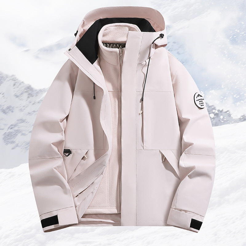 Herren mehrlagige Schneesportjacke mit atmungsaktiver Membran und verstellbarer Kapuze Drune