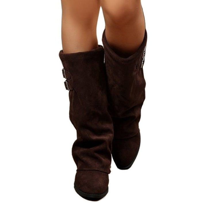 Damen Hochwertige Wedge-Stiefel Drune