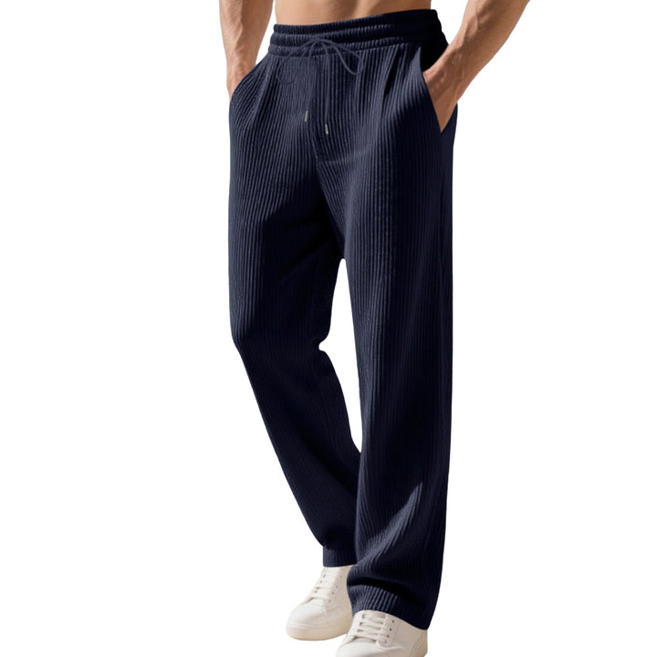 Herren Relaxed-Fit Strick-Jogginghose mit feiner Rippstruktur Drune